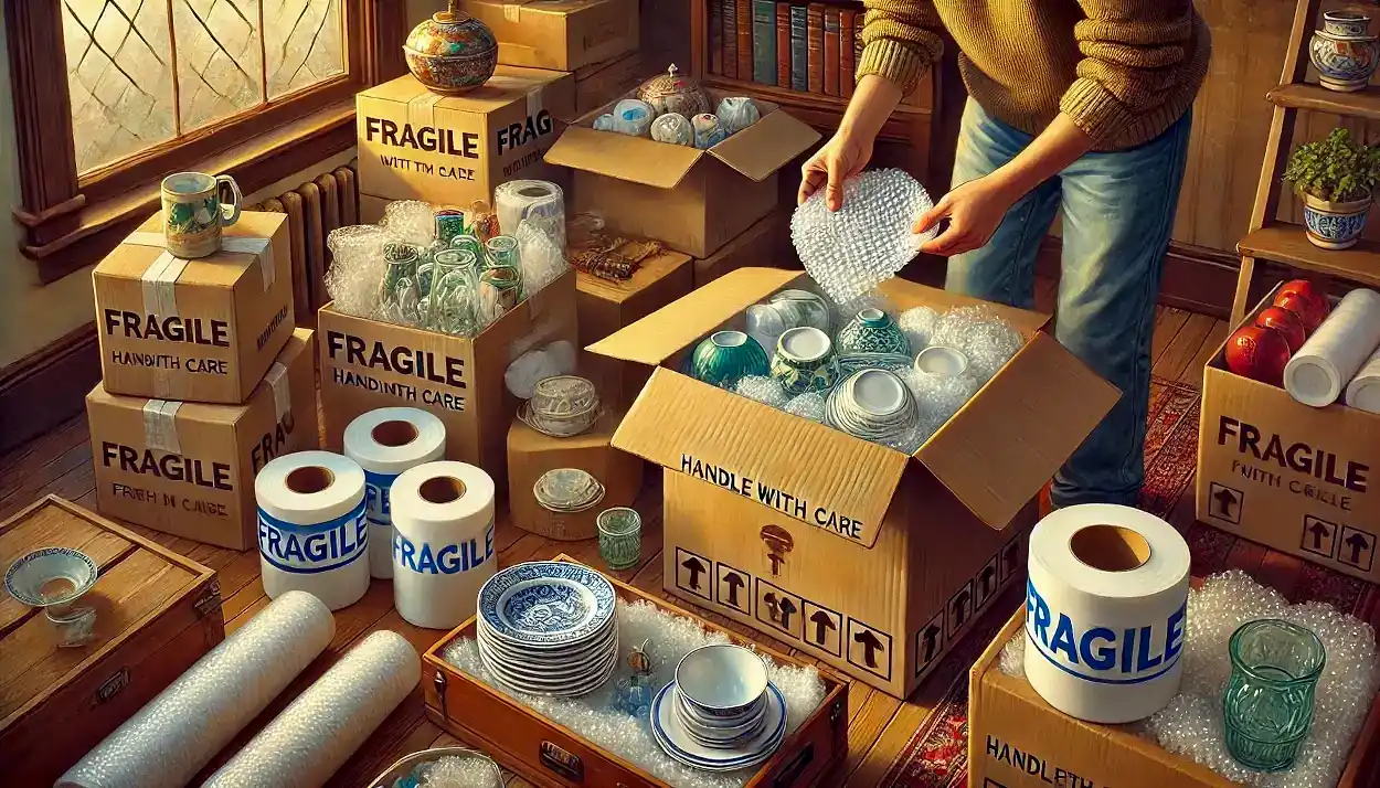 Packing fragile items Moving Day Survival Kit